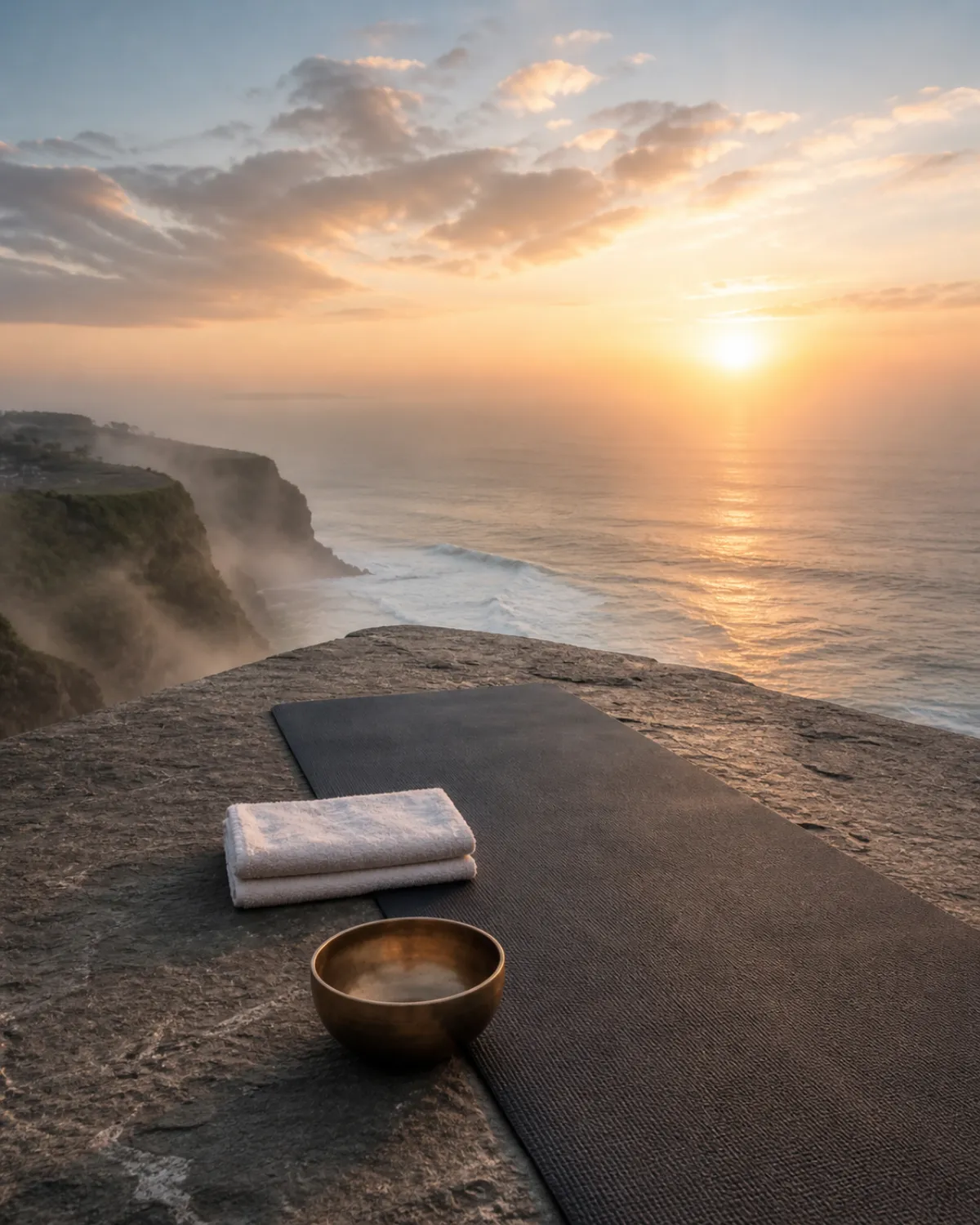 Balinese spa ritual at the cliff temple