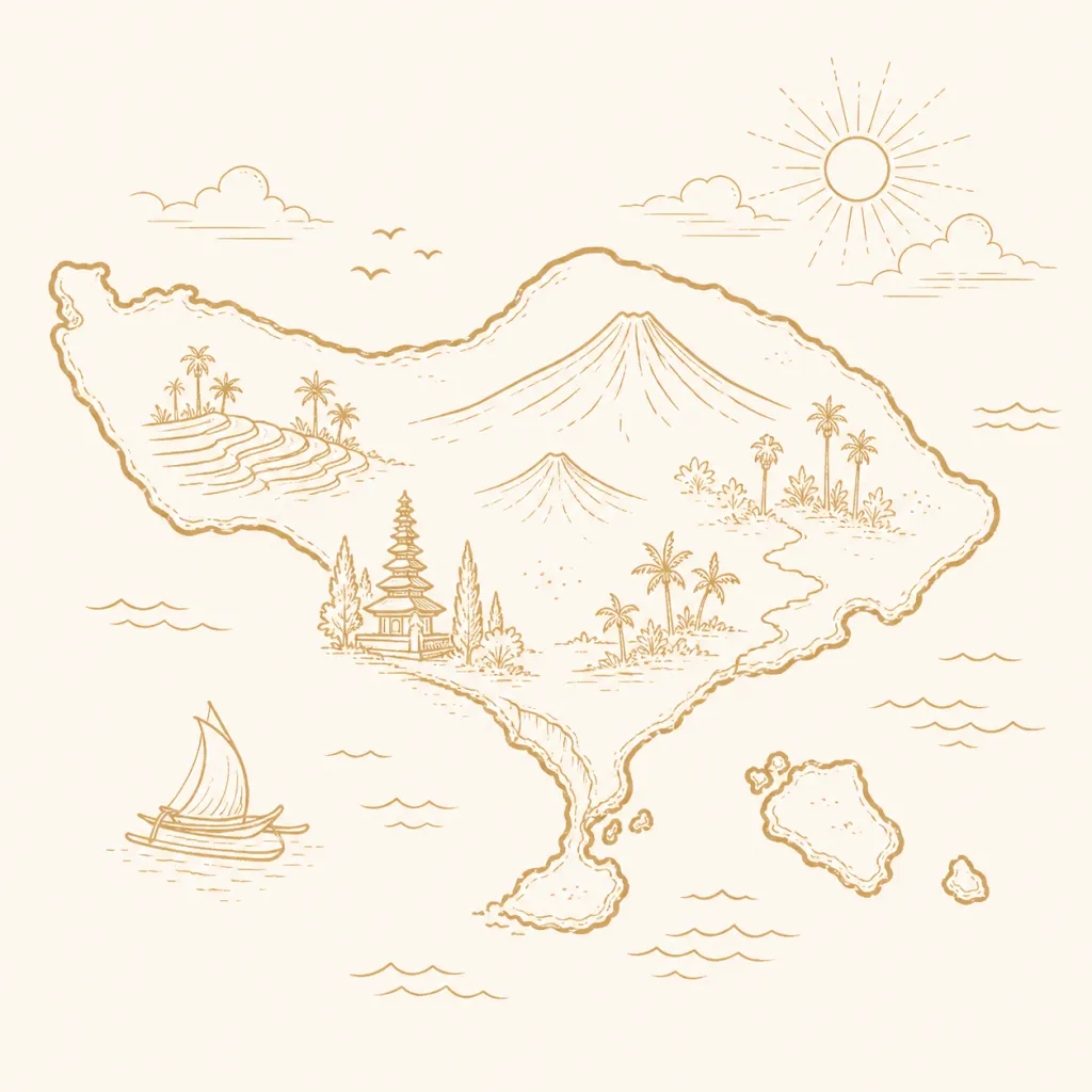 Map of Bali highlighting the Bukit Peninsula